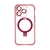 Kryt Mag Ring pro Apple iPhone 13 Pro - podpora MagSafe + stojánek - gumový - červený