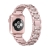 Remienok pre Apple Watch 41 mm / 40 mm / 38 mm - s kamienkami - kovový - Rose Gold pink