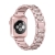 Řemínek pro Apple Watch 42mm / 41mm / 40mm / 38mm - s kamínky - kovový - Rose Gold růžový