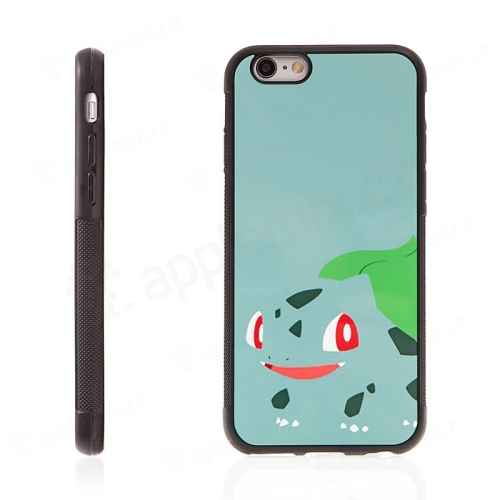 Kryt pro Apple iPhone 6 / 6S - kovový povrch - gumový - Pokemon Go / Bulbasaur 3