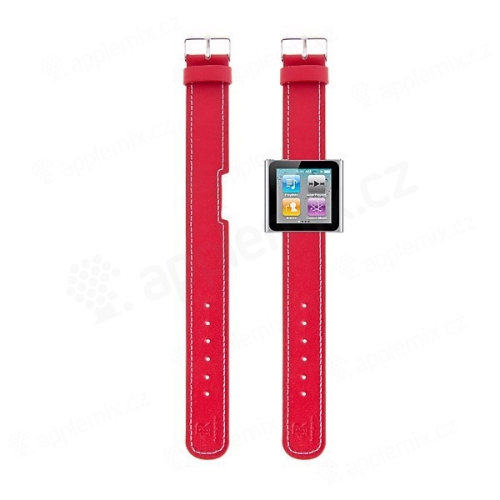 Hodinkový řemínek pro Apple iPod nano 6 - červený
