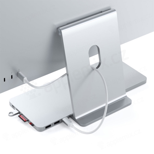 Dokovací stanice / podložka SATECHI pro Apple iMac 24" - podpora M.2 SSD - 3x USB-A - stříbrná