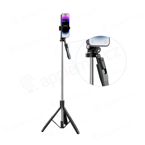 Selfie tyč / statív / trojnožka Bluetooth XO SS-15 - dĺžka 180 cm - držiak na telefón - čierna