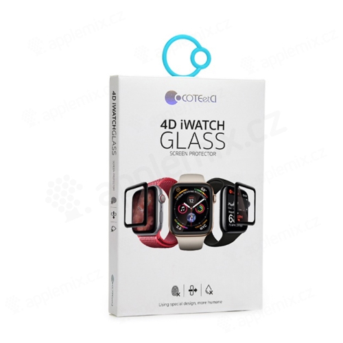 Tvrzené sklo (Tempered Glass) COTEetCI pro Apple Watch - 3D okraj - černé / čiré