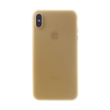 Kryt / obal pro Apple iPhone Xs Max - ochrana čočky - ultratenký - plastový - matný - zlatý