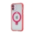 Kryt Mag Ring pro Apple iPhone 12 - podpora MagSafe + stojánek - gumový - červený