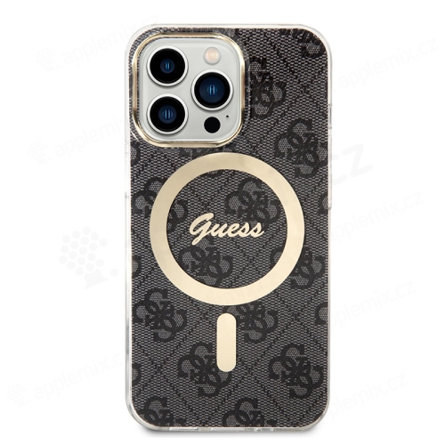 GUESS 4G IML pre Apple iPhone 13 Pro - Podpora MagSafe - plast / guma - sivá