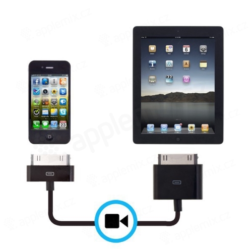 Propojovací kabel mezi iPadem a iPhonem (fotky, videa) - černý