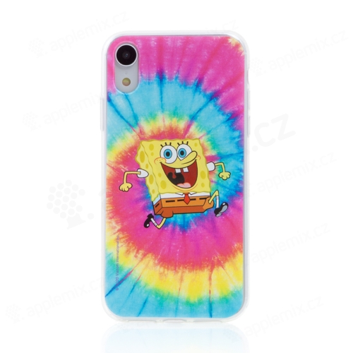 Kryt Sponge Bob pre Apple iPhone Xr - gumový - psychedelický Sponge Bob