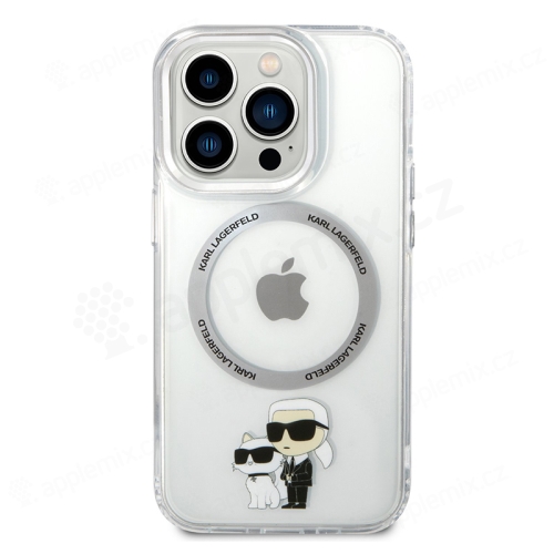 Kryt KARL LAGERFELD pro Apple iPhone 13 Pro - podpora MagSafe - NFT - plastový / gumový - průhledný