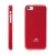 Gumový kryt Mercury pro Apple iPhone 5C - jemně třpytivý - červený