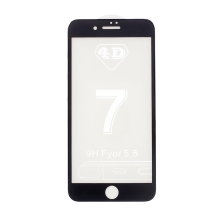 Tvrzené sklo (Tempered Glass) pro Apple iPhone 7 / 8 / SE (2020) / SE (2022) - 3D - černý rámeček - čiré - 0,3mm