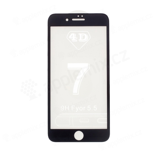 Tvrzené sklo (Tempered Glass) pro Apple iPhone 7 / 8 / SE (2020) / SE (2022) - 3D - černý rámeček - čiré - 0,3mm