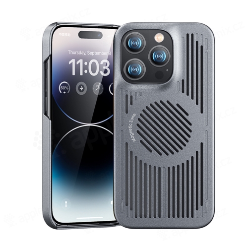 Kryt BENKS Ice Armor pro Apple iPhone 14 Pro Max - podpora MagSafe - plastový - šedý