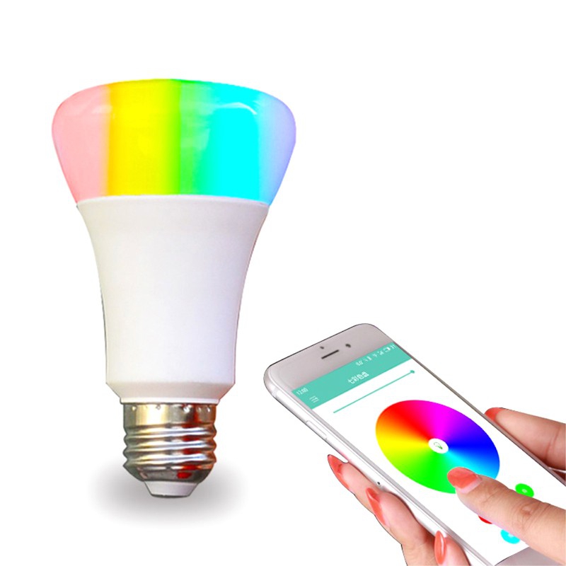 Žárovka smart LED / chytrá žárovka - WiFi - ovládání přes aplikaci - závit E27 - barevná
