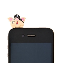 Antiprachová záslepka na jack konektor pro Apple iPhone a další zařízení - pirate pig