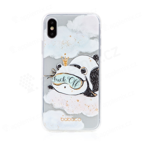 Kryt BABACO pre Apple iPhone X / Xs - spokojný panda - gumový