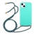 Kryt pre Apple iPhone 14 - slamka - so šnúrkou - gumový - mätovo zelený