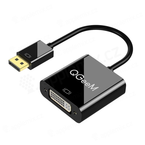 Konektor/redukcia DisplayPort na DVI female - 10 cm - čierny