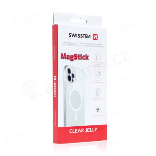 Kryt SWISSTEN Clear Jelly MagStick pre Apple iPhone 16 Plus - priehľadný