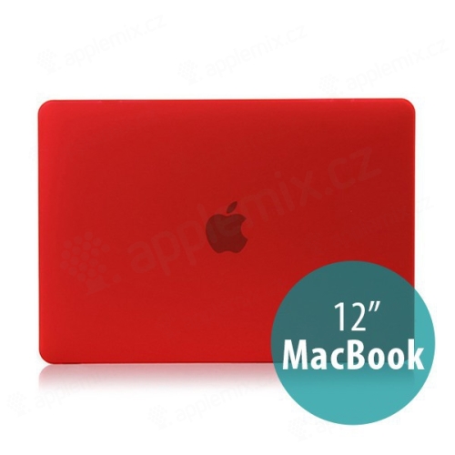 Tenké plastové puzdro/kryt pre Apple MacBook 12 Retina (2015) - matné - červené