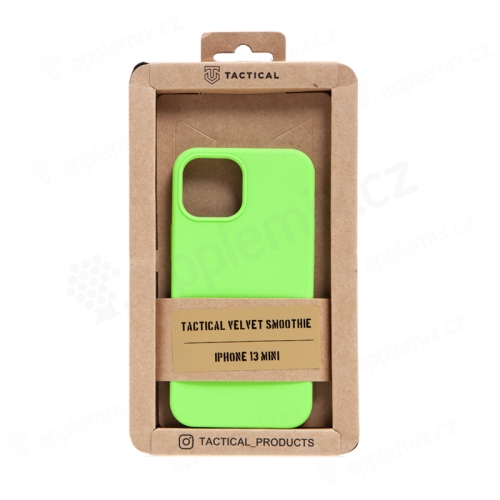 Kryt TACTICAL Velvet Smoothie pre Apple iPhone 13 mini - príjemný na dotyk - silikónový - avokádovo zelený