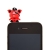 Antiprachová záslepka na jack konektor pro Apple iPhone a další zařízení - pirate pig - červená
