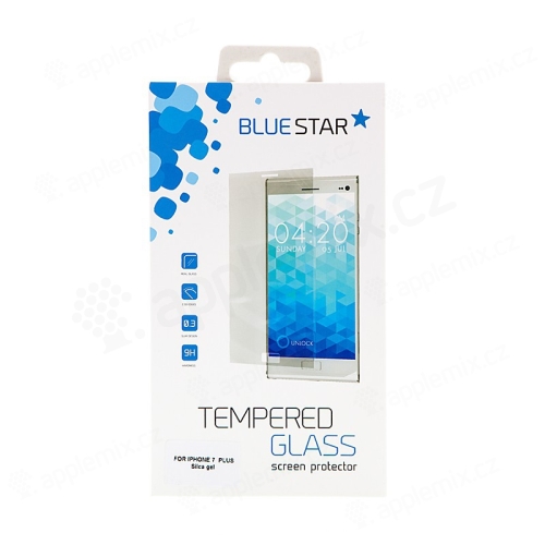 Tvrzené sklo (Tempered Glass) BLUE STAR pro Apple iPhone 7 Plus / 8 Plus - silikonový okraj - tl. 0,3mm / 2,5D