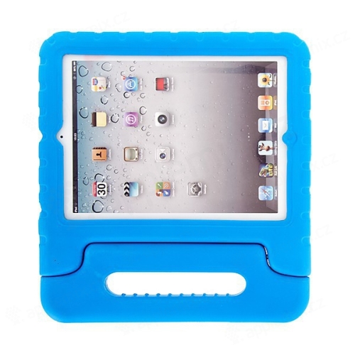 Ochranné penové puzdro pre deti pre Apple iPad 2. / 3. / 4. generácie s rukoväťou / stojanom - modré