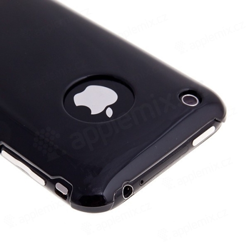 Zadní ochranný kryt pro Apple iPhone 3G / 3GS - černý + ochranná fólie