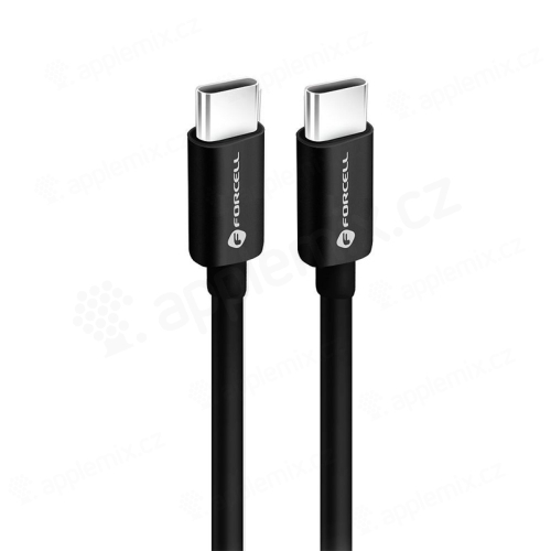 Synchronizačný a nabíjací kábel FORCELL USB-C / USB-C - 25 cm - čierny