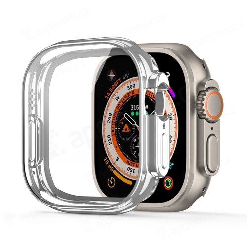 Puzdro / kryt DUX DUCIS pre Apple Watch Ultra 49 mm - pokovovaný rámček + ochrana displeja - strieborná