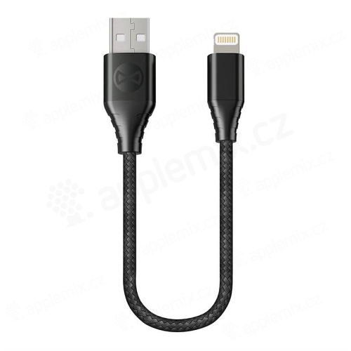 Nabíjací kábel USB-A / Lightning FOREVER - šnúrka - Mfi - čierna