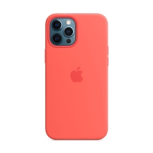 Originální kryt pro Apple iPhone 12 Pro Max - silikonový - citrusově růžový