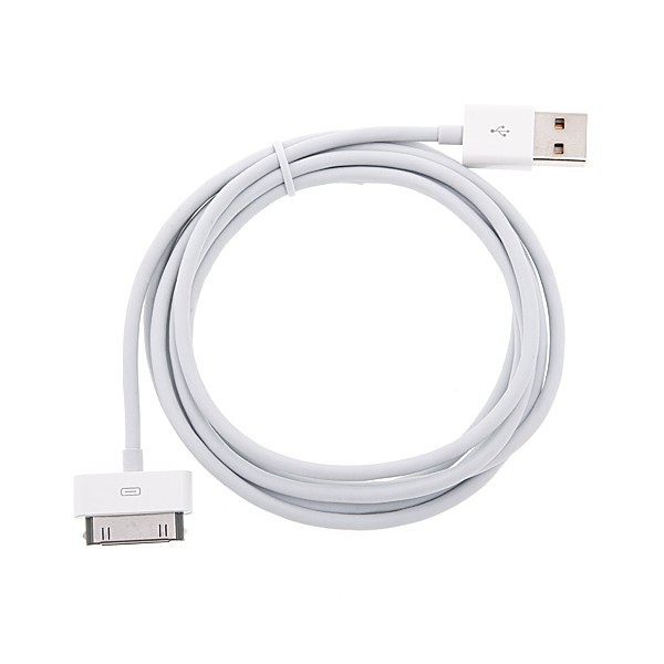 Synchronizační a nabíjecí kabel s 30pin konektorem pro Apple iPhone / iPad / iPod - silný - bílý - 2m