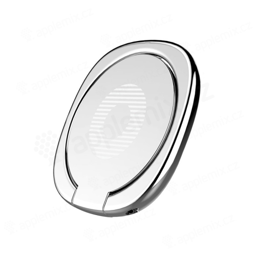 Stojánek / prsten / kovová ploška pro magnetický držák BASEUS Privity pro Apple iPhone - šedý