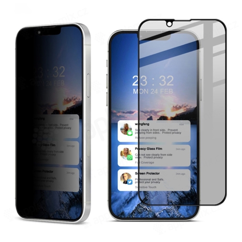 Tvrdené sklo pre Apple iPhone 13 / 13 Pro / 14 - súkromie - 2,5D