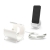Designová dokovací stanice (dock) s Lightning kabelem pro Apple iPhone / iPod - bílá