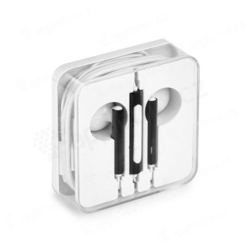 Sluchátka pro Apple iPhone / iPad a další zařízení - plastová - 3,5mm jack - bílá / černá