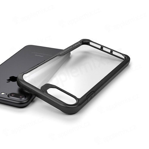 Kryt IPAKY pre Apple iPhone 7 Plus / 8 Plus - plast / guma - priehľadný / čierny