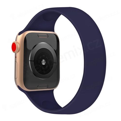 Remienok pre Apple Watch 41 mm / 40 mm / 38 mm - bez zapínania - silikónový - veľkosť L - modrý