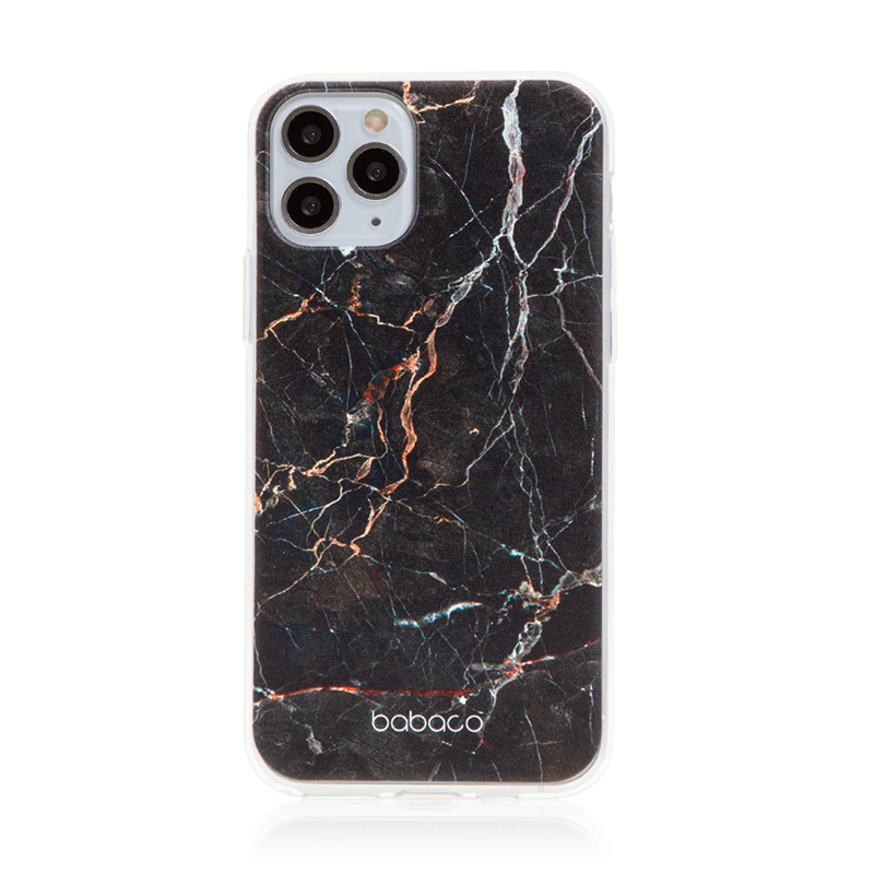 Kryt BABACO pro Apple iPhone 11 Pro - gumový - černý mramor; 0000059079