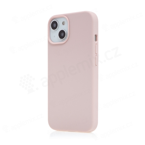 Kryt pro Apple iPhone 14 Plus - silikonový - podpora MagSafe - pískově růžový