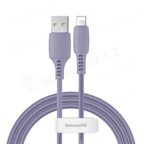 Synchronizačný a nabíjací kábel BASEUS - Lightning pre zariadenia Apple - USB-A - 1,2 m - fialový