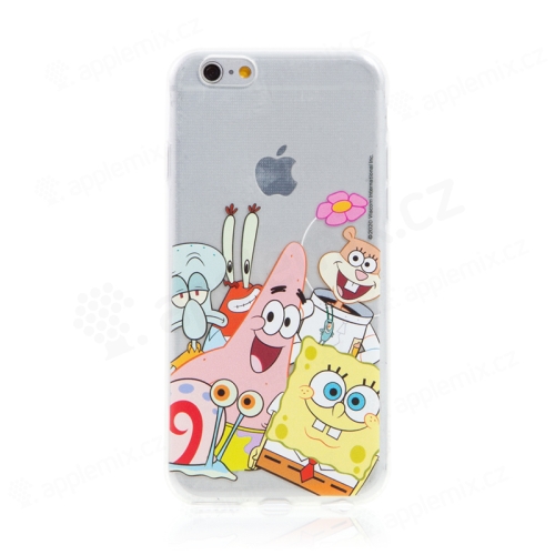 Kryt Sponge Bob pre Apple iPhone 6 / 6S - gumový - Sponge Bob s priateľmi