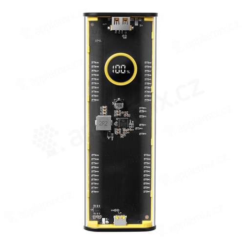 Externá batéria / power banka Tactical C4 - USB-A + USB-C - 19200 mAh - žltá