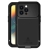 Puzdro LOVE MEI pre Apple iPhone 14 Pro - vonkajšie - kov / silikón / tvrdené sklo - čierne