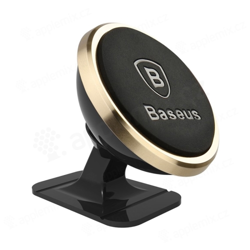 Magnetický 360° otočný držiak do auta BASEUS - zlatý (Gold)