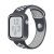Řemínek pro Apple Watch 41mm / 40mm / 38mm + ochranný rámeček - silikonový - černý / šedý