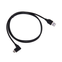 Synchronizační a nabíjecí kabel / adaptér USB Male / USB-C s pravoúhlým konektorem pro Apple MacBook 12 Retina - černý - 1m